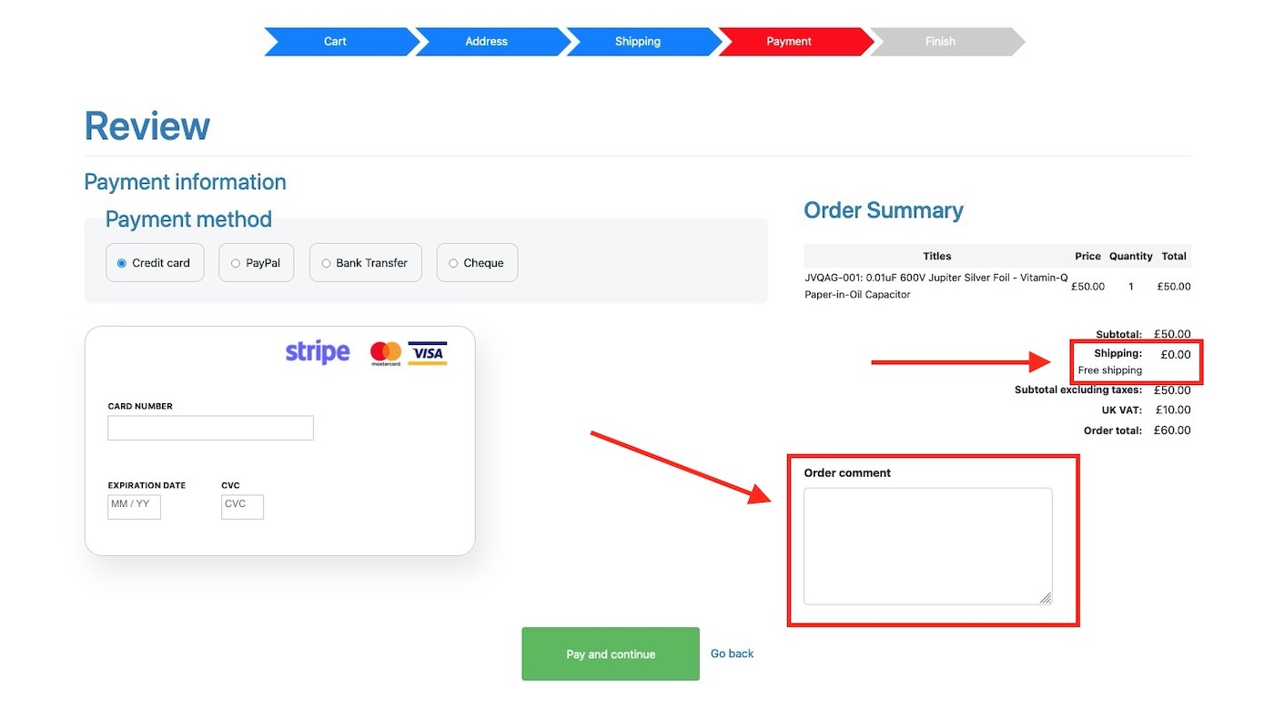 Adding to an Existing Order using the free shipping code HIFICollective